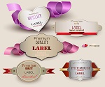 Creative ribbon  label vector